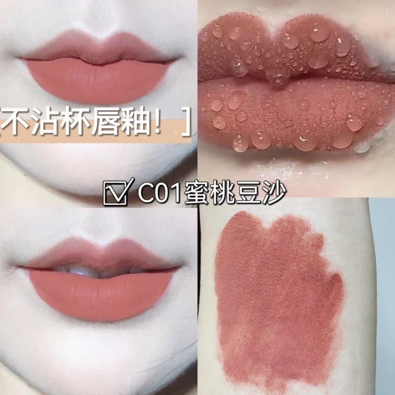LIPHOP True Non-Stick Cup, Non-Fading, Non-Smudge on Masks Liquid Lipstick, Waterproof Queen Matte Velvet Finish, Brightens Skin Tone