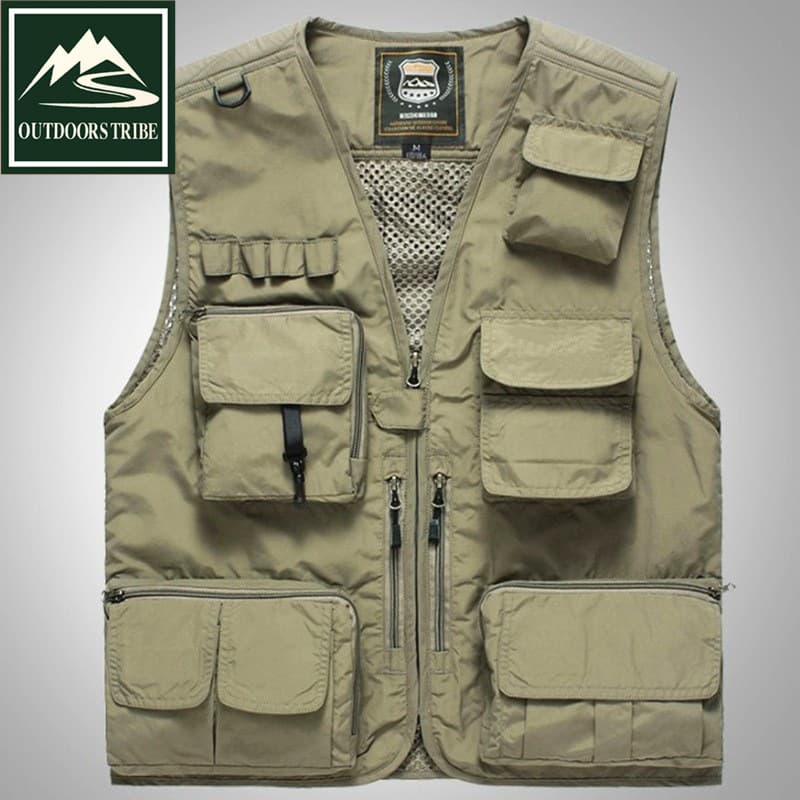 Spring/Autumn Style Men's Casual Outdoor Detachable Multi-Function Reporter Travel Photography Mesh Quick-Dry Fishing Vest Men