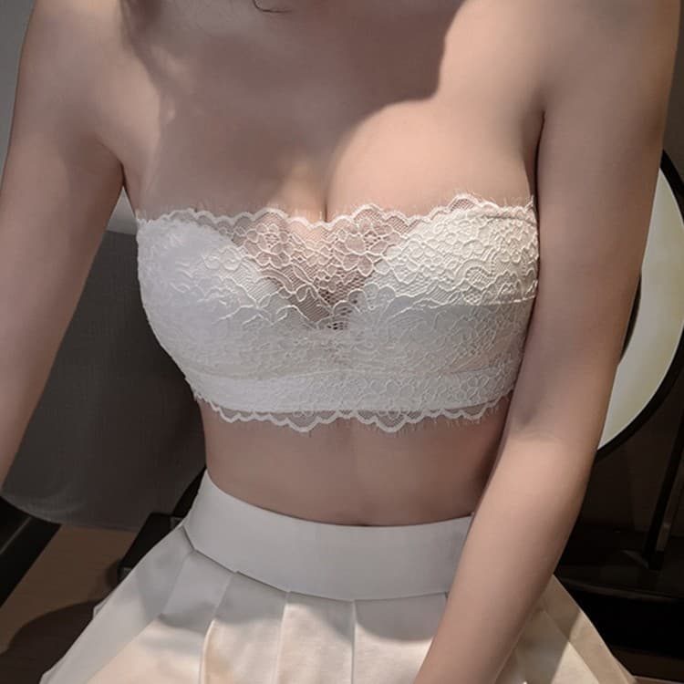 Underwear female summer pure lust hot girl leaking shoulders lazy off-shoulder halter French collarbone one-shoulder top sweet and sexy