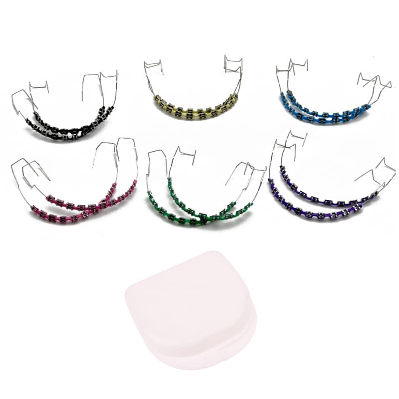 Dental Fashion Colored Braces Decorative Brackets with Hooks and without Hooks Teeth Bracket Model