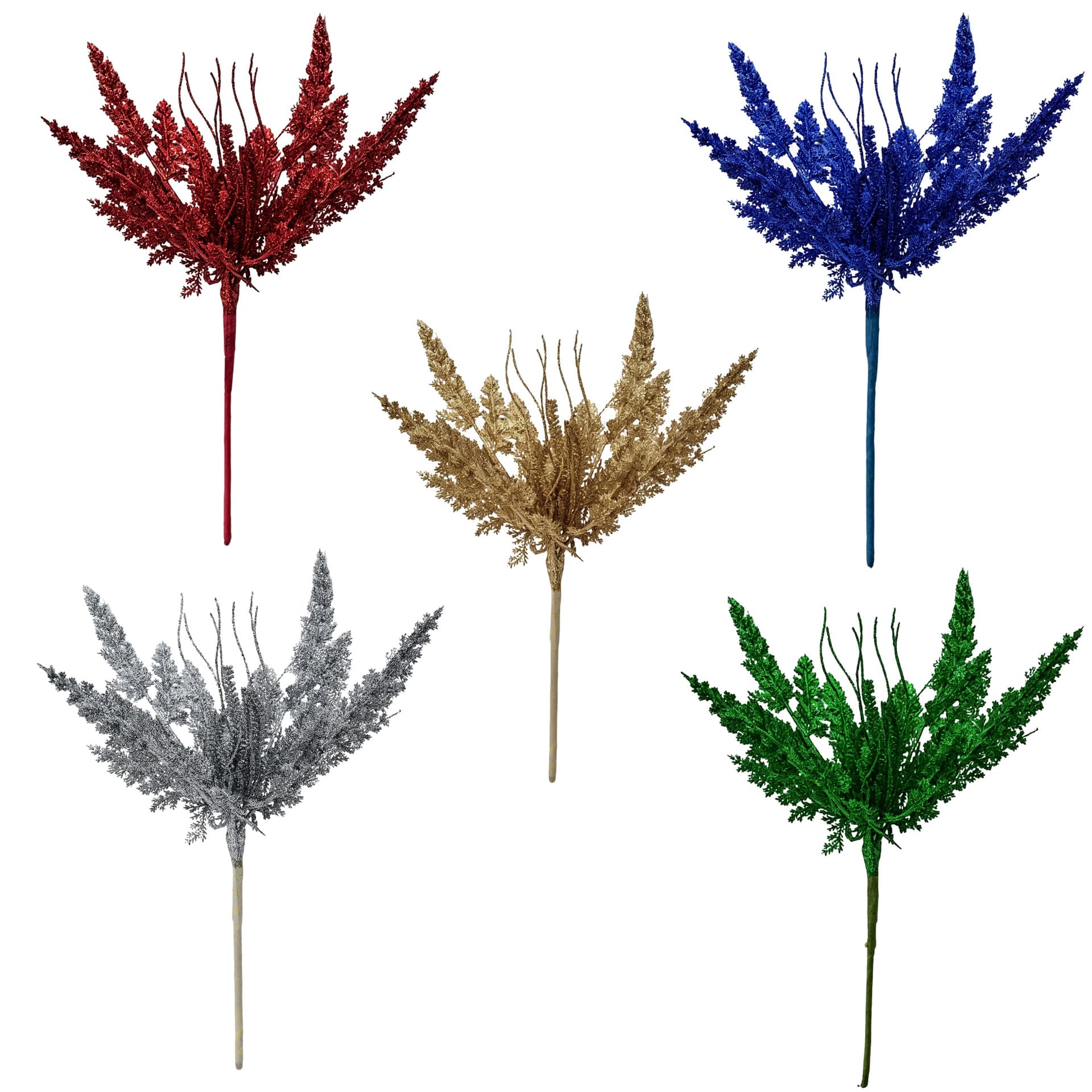 Simulated gold powder Christmas flowers, handmade Christmas decoration materials, holiday Christmas decorations, cross-border glitter Christmas tree