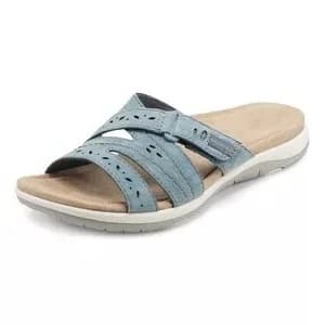 Plus Size Women's Sandals New Style Slides, European and American Thick Sole Carved Women's Slippers, Flat Sandals for Amazon