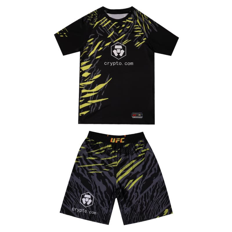Cross-border fighting Muay Thai men's and women's sports and fitness printed ufc short-sleeved shorts boxing uniforms loose sparring sets