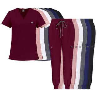 Scrub Suit Set Surgical Gown Scrub Top Elastic Quick-Dry Operating Room Doctor Nurse Workwear