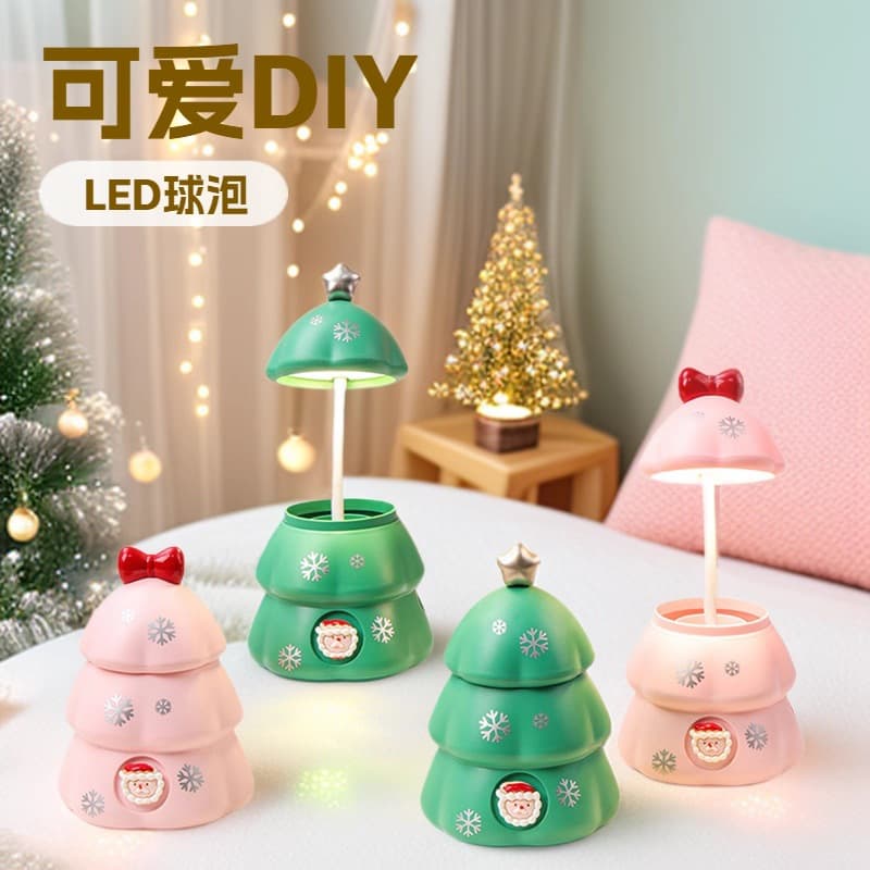 New Christmas Tree Pencil Sharpener Pen Holder Desktop USB Charging Creative Novelty Gift for Girls High Aesthetic Present