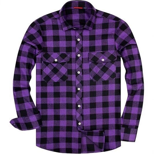 2025 New Foreign Trade Men's Pocket Decoration Large Plaid Series Korean Style Casual Plaid Shirt Checkered Shirt