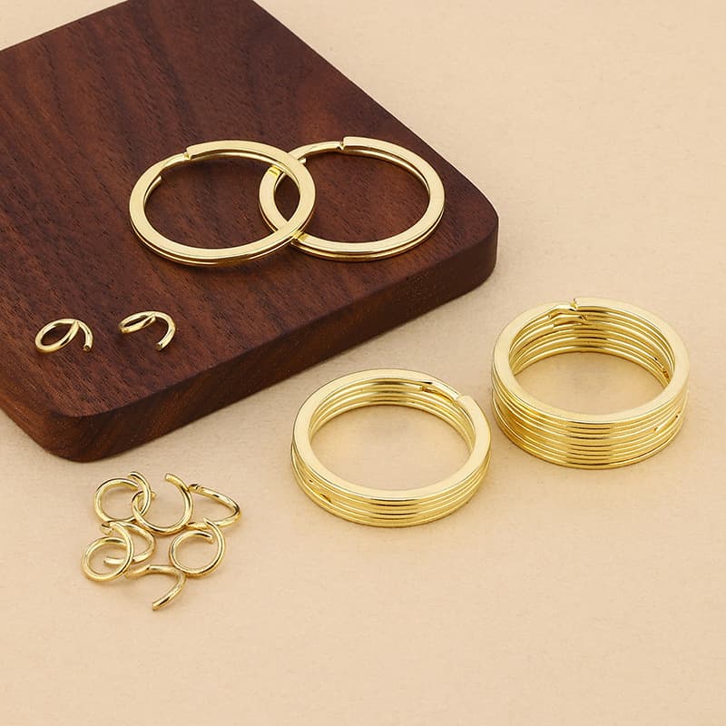 Copper Ring Keychain Key Ring Accessories Copper Gourd Ring Iron Ring Alloy Ring Buckle Parts Wholesale