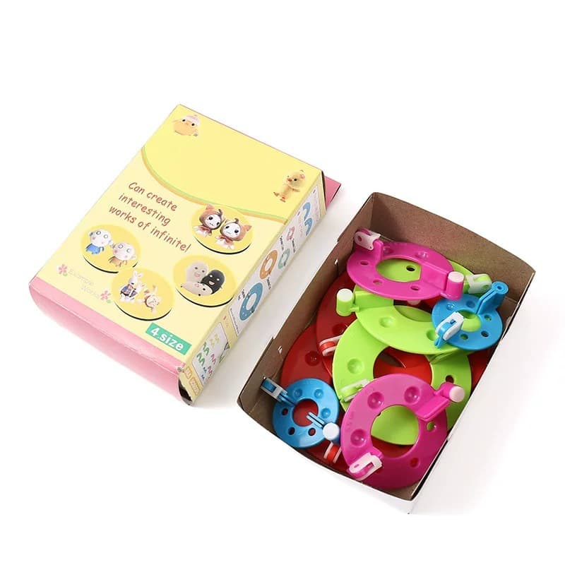 Yarn Pom Pom Maker / Pom Pom Tool / Yarn Ball Maker / Ball Making Tool / Pom Pom Making Paper Box Kit Summer Handicraft
