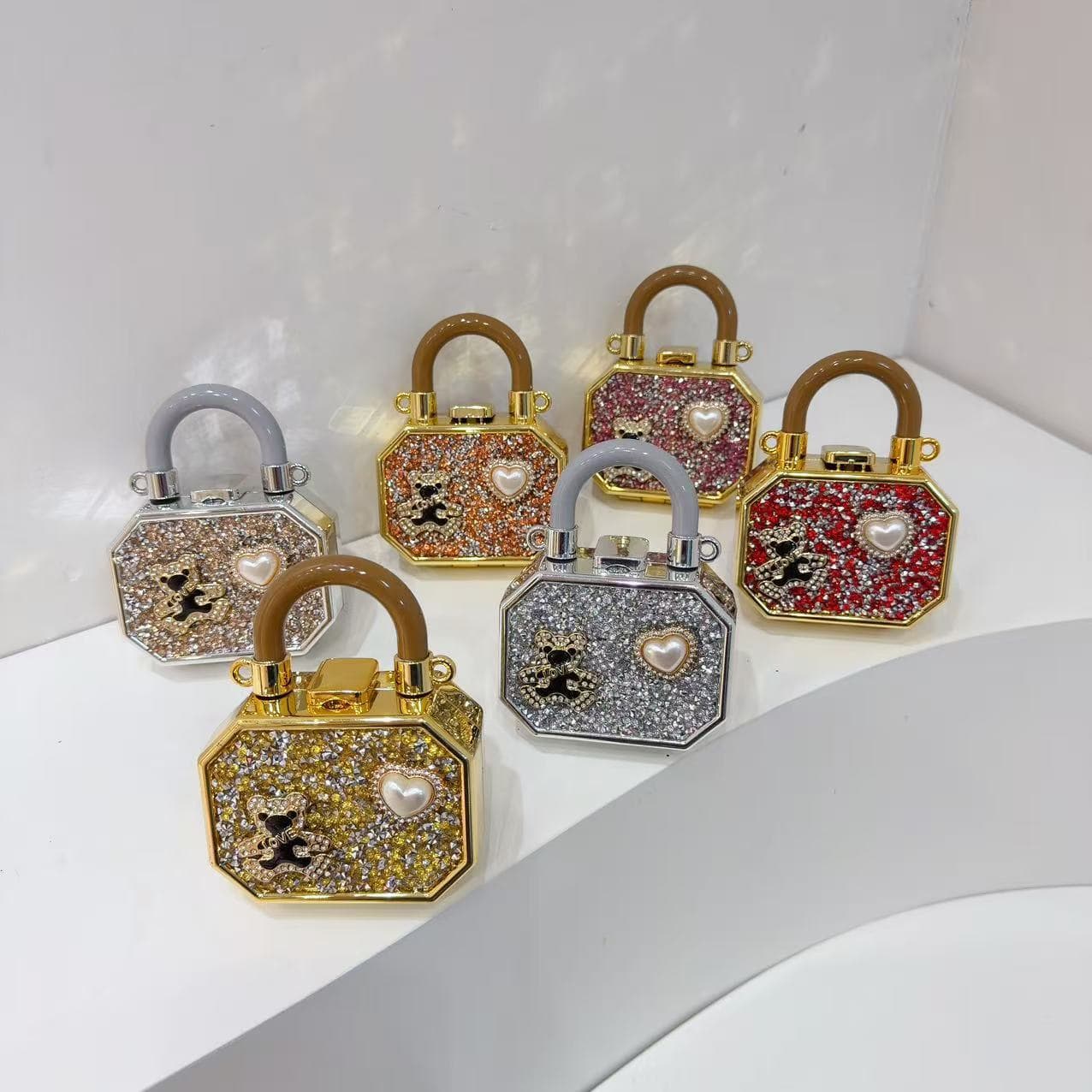 2026 Cross-border Mini Bag Coin Purse Fashion Shiny Rhinestone Evening Bag Children's Bag Shoulder Lipstick Bag
