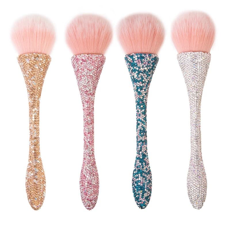 Cross-border Nail Brush Dust Brush Full Diamond Slim Waist Trendy Brush Soft Makeup Brush Loose Powder Wholesale Makeup Brush