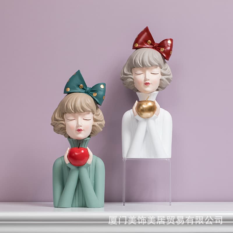 Bubble Girl Living Room Entryway Key Holder Decoration Nordic Light Luxury Housewarming Home Decor Tray