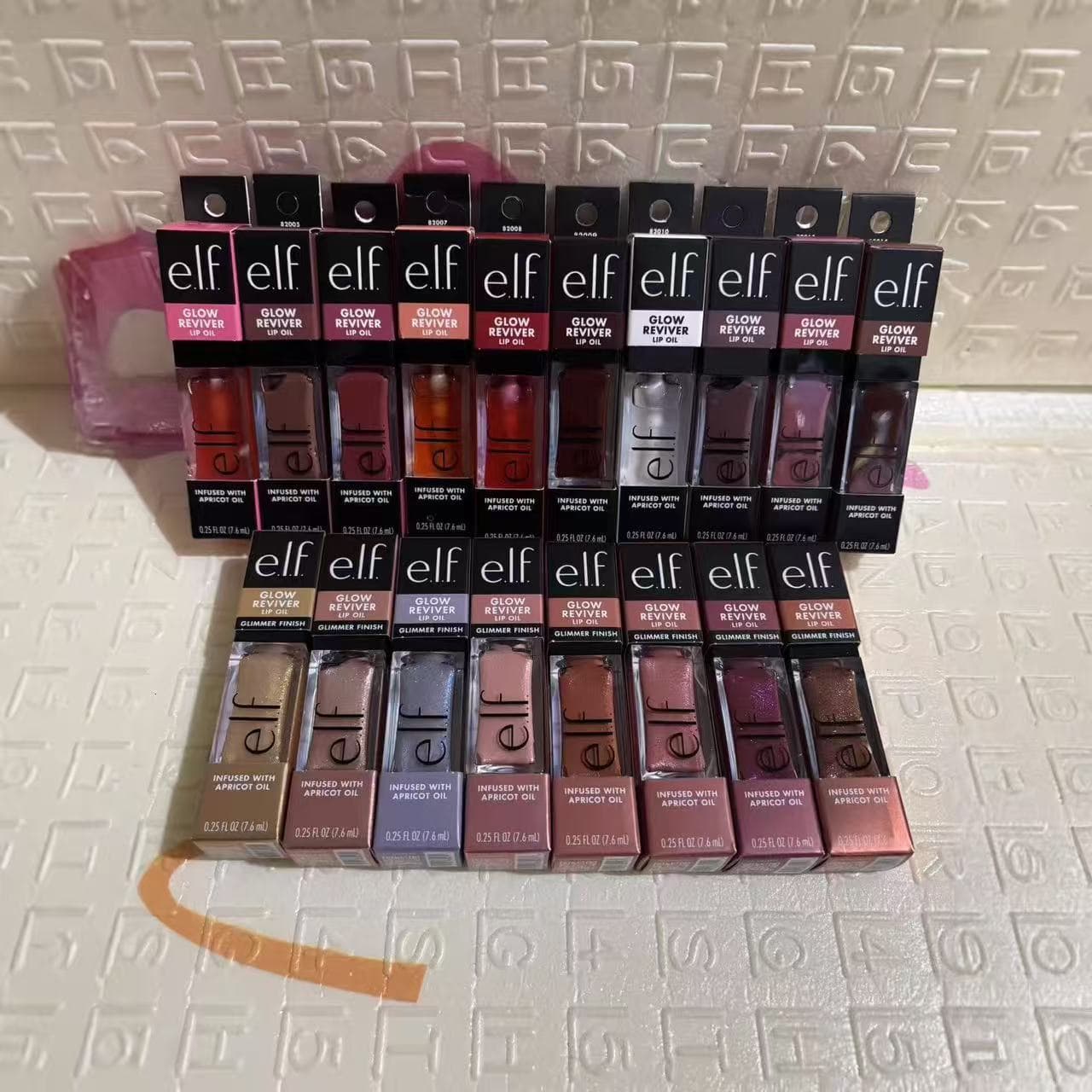 Cross-border elf tinted lip glaze Glow reviver lip oil moisturizing and moisturizing with flash DIVINE WINE lip oil