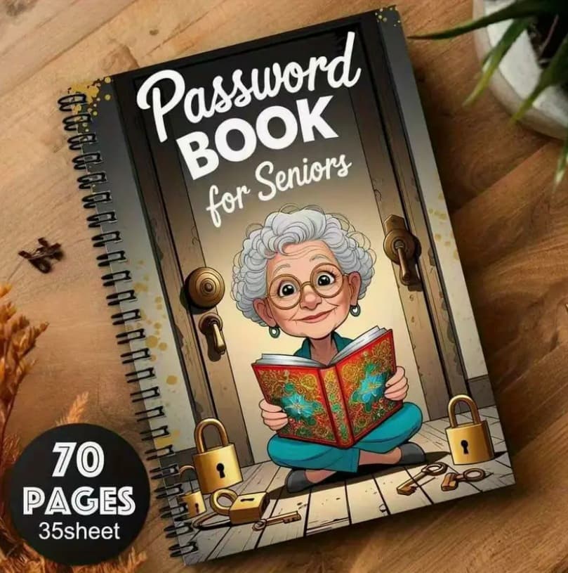 Hot-selling PasswordBook Cartoon Spiral Password Book Special Art Pattern Notebook Coil for the Elderly