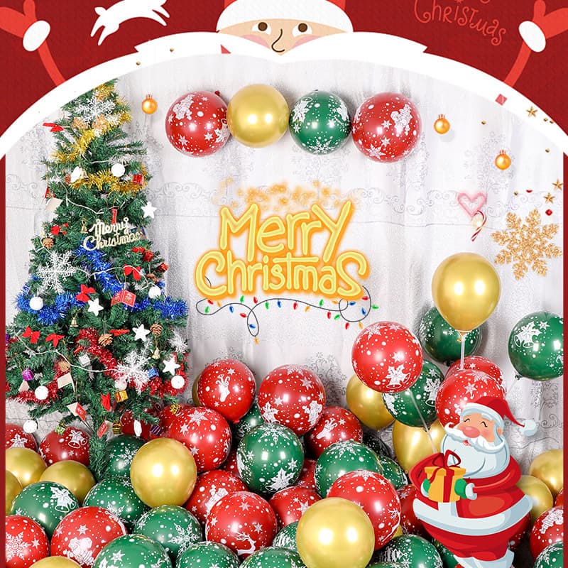 Christmas Foil Balloon Mold Decoration, Christmas Foil Tree Scene Setup Props, Party Atmosphere Supplies