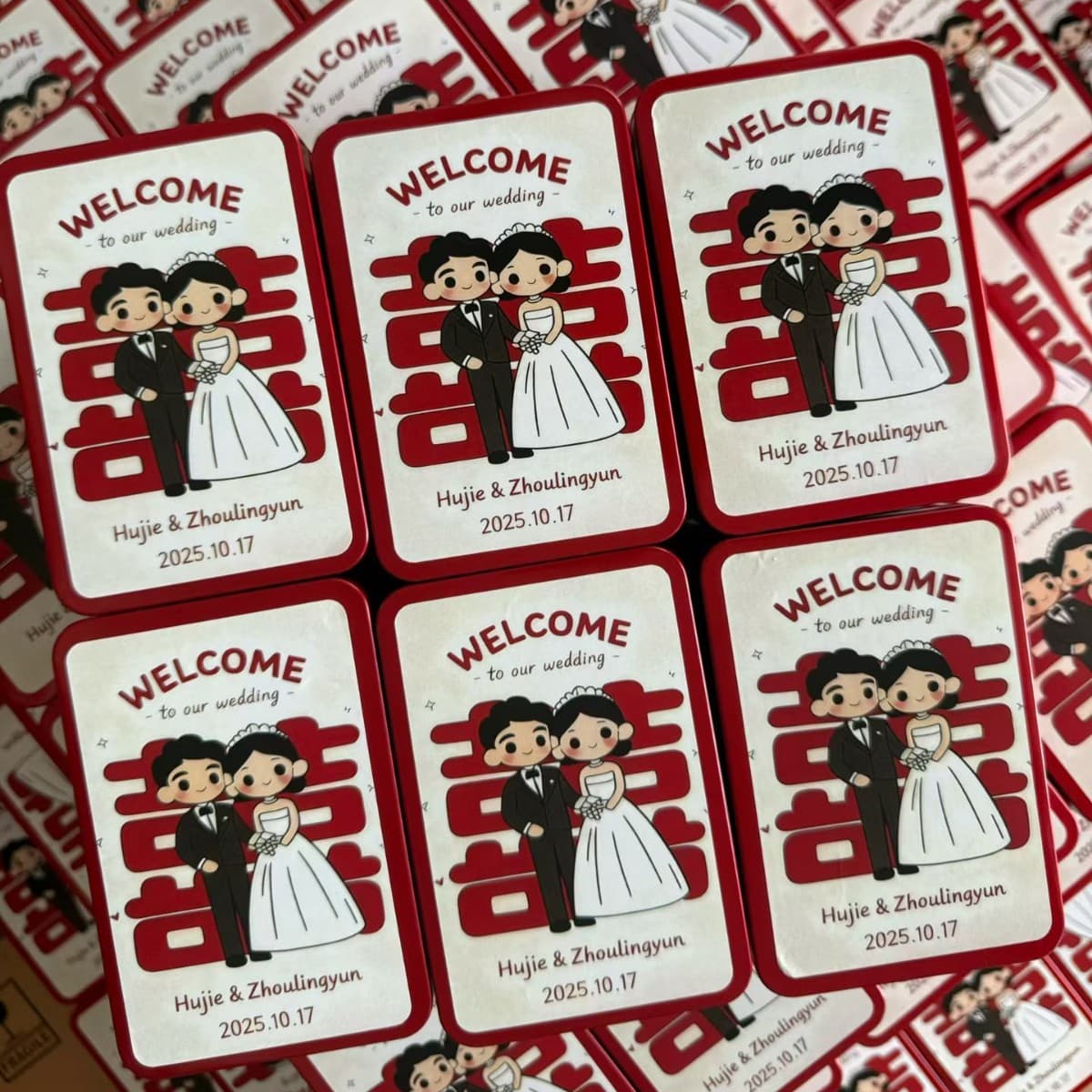 Rectangular wedding candy box, wedding souvenir, wedding candy can, tin box, chocolate candy jar, wedding candy box, tin box