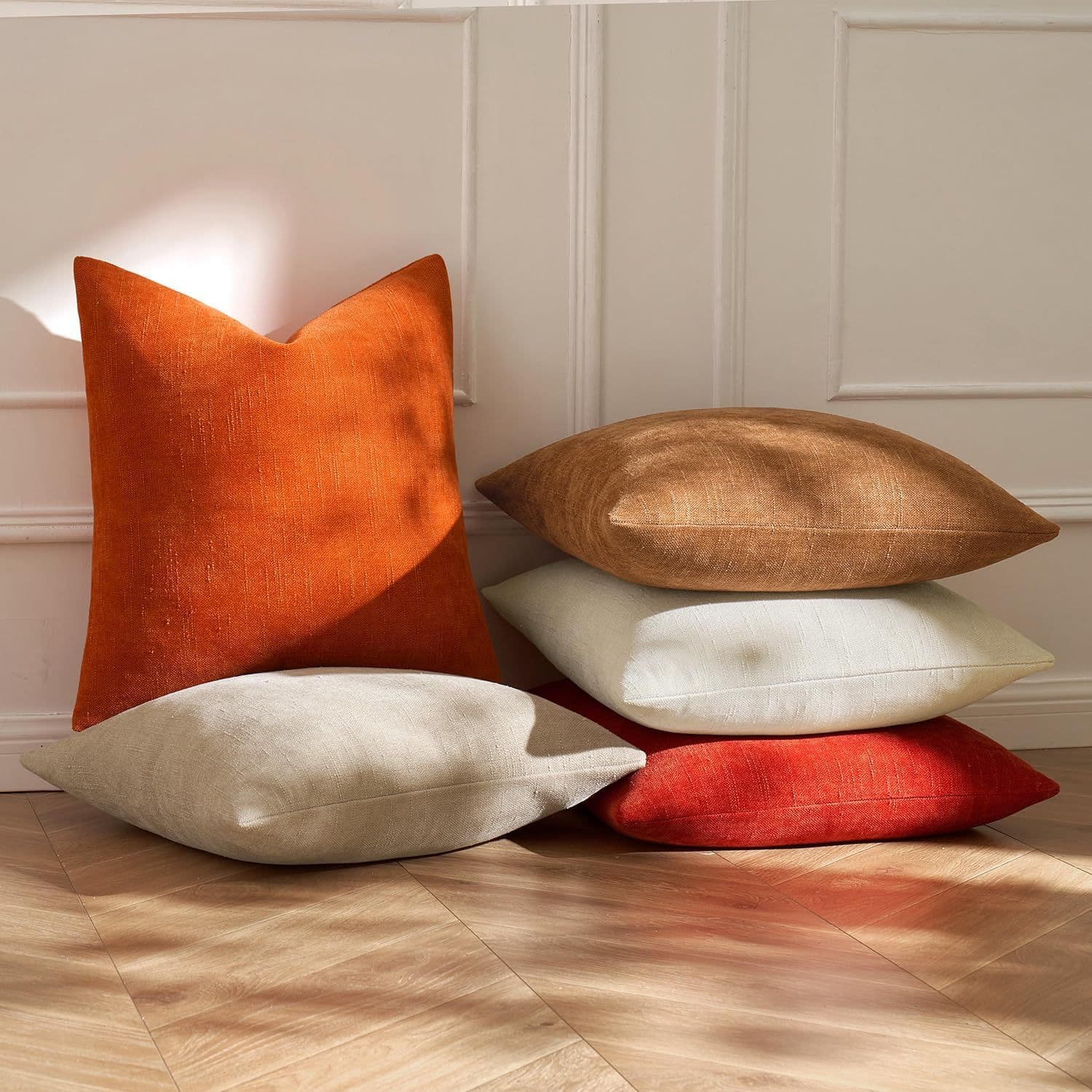 Cross-border INS Style Sofa Throw Pillow Small Grid Chenille Back Cushion Bed Backrest Soft Decorative Chenille Cushion