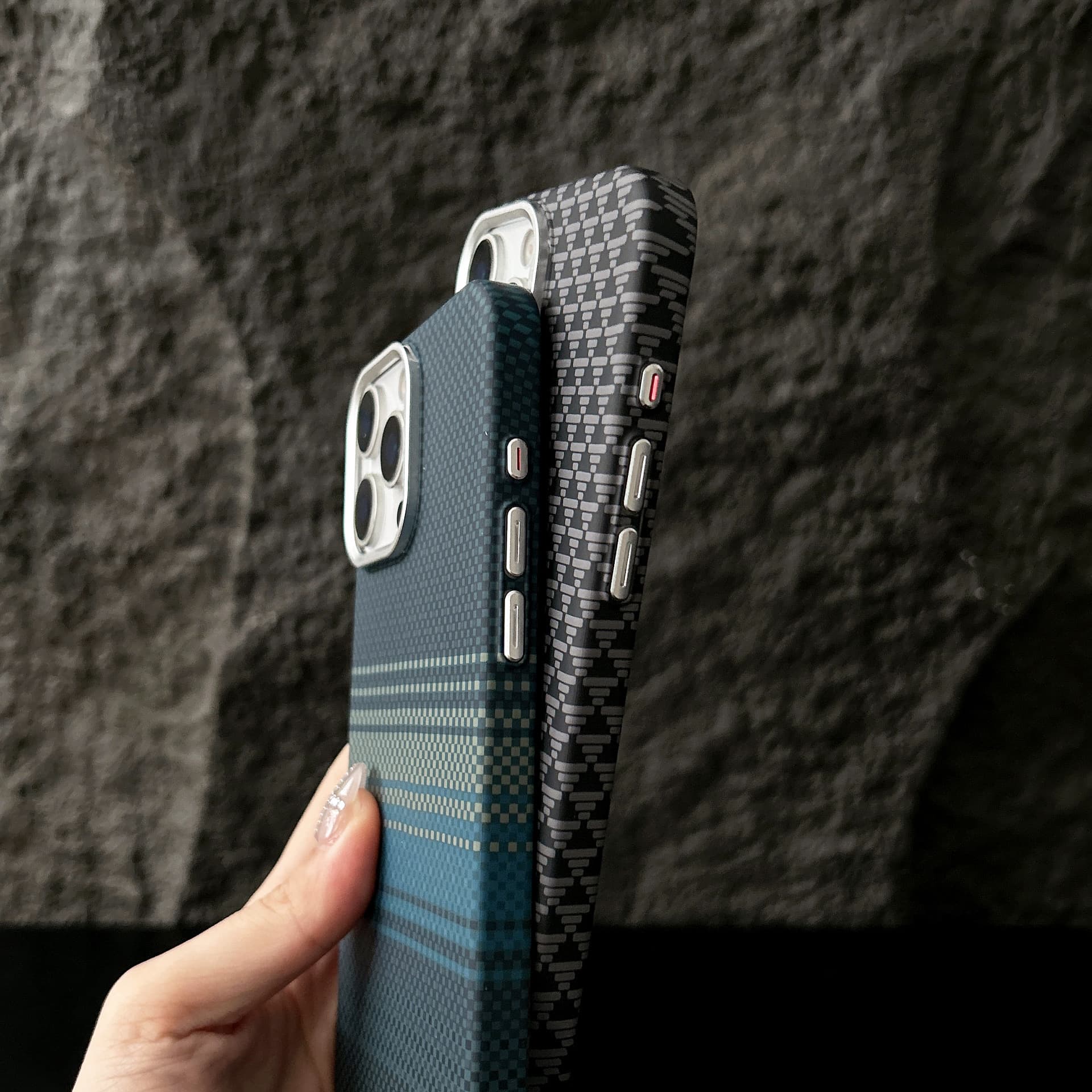 Compatible with Apple 17 Pro Max Phone Case, Slim Magnetic iPhone 17 Carbon Fiber Texture 16pm Drop-Resistant Protective Case