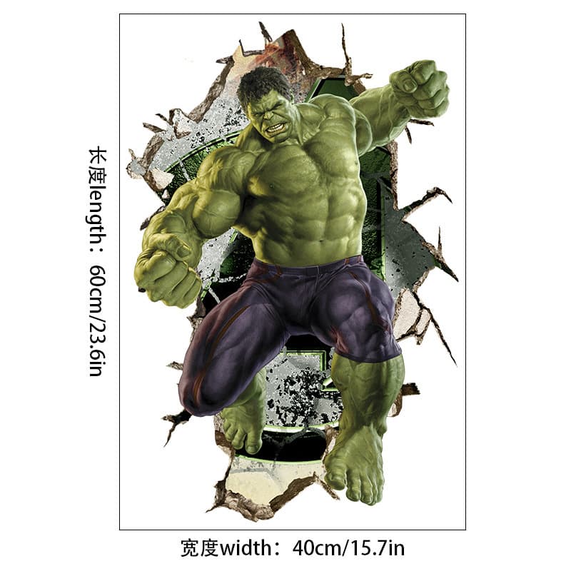 Cross-border Marvel 3D Stereo Wall Sticker Avengers Iron Man Dormitory Bedroom Living Room Boys Kids Room Decals
