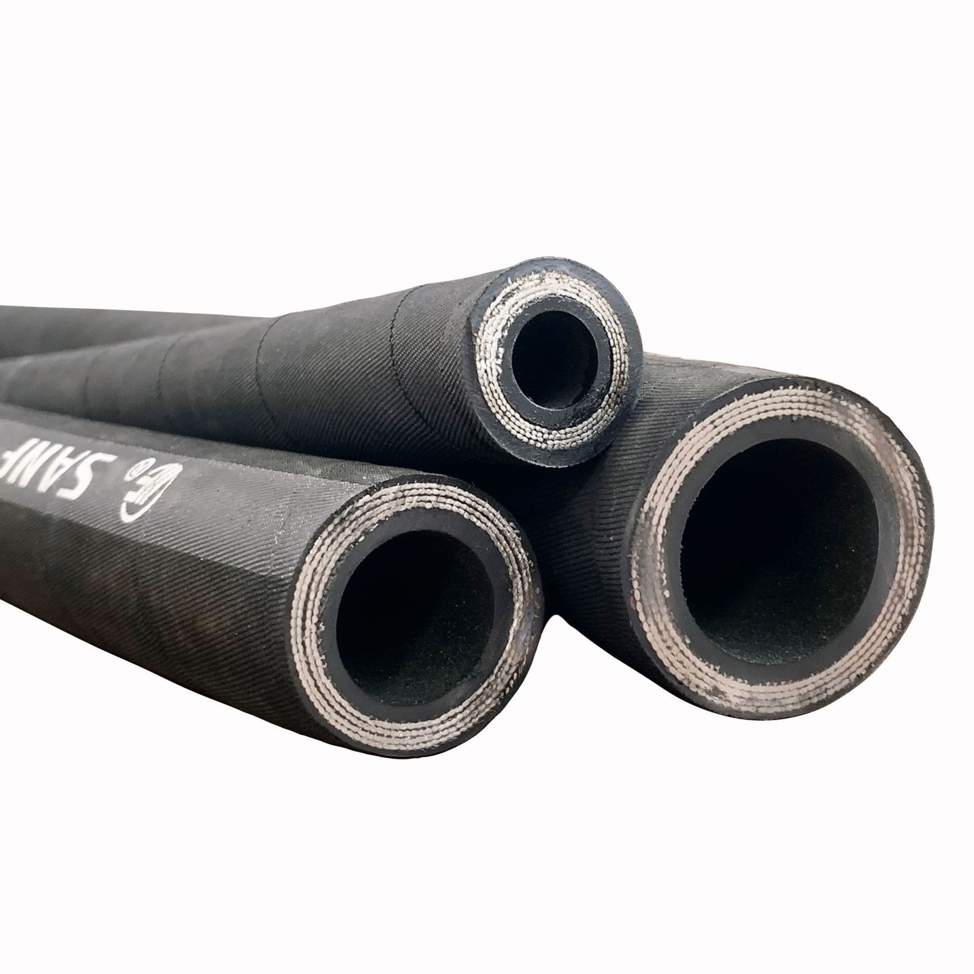 High-pressure hose assembly, high-temperature resistant rubber hose, source manufacturer, engineering machinery oil delivery machinery 4-layer steel wire hose