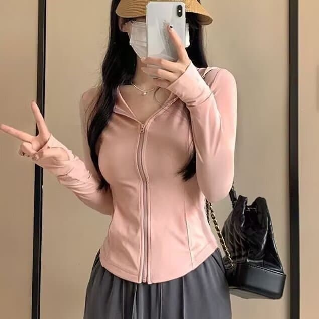 Slim Fit Sun Protection Jacket Women 2026 New UV Protection Coat Summer Breathable Thin Yoga Wear
