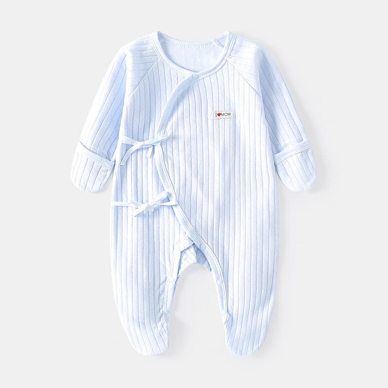 Baby Romper Spring Autumn Hand and Foot Cover Sleepwear Jacquard Newborn Baby Clothes