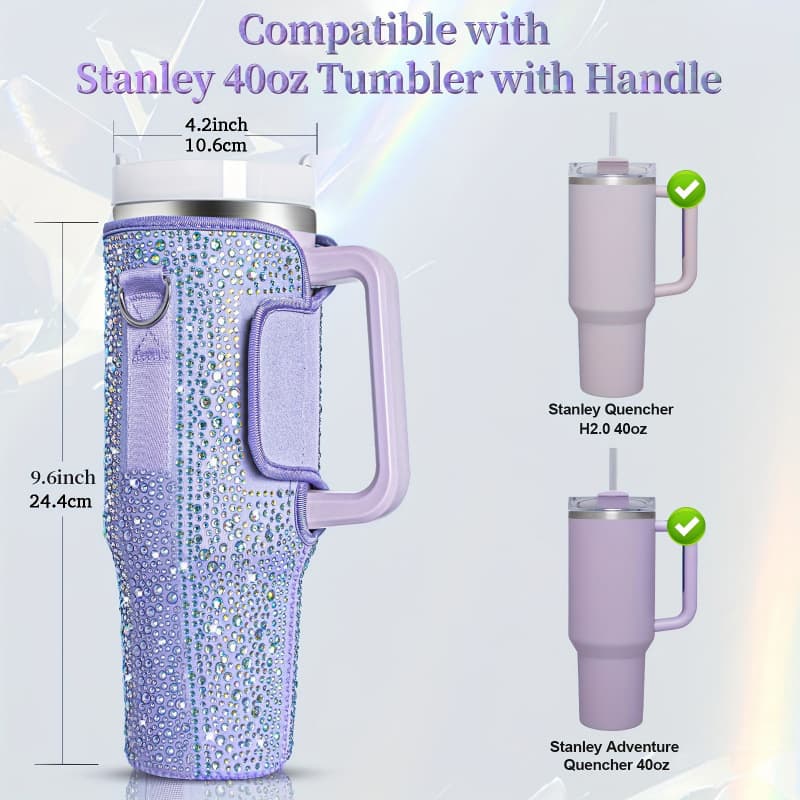 40oz Ice Tumbler Sleeve Neoprene Cup 30oz Insulated Water Bottle Sleeve Cup Bag Hot Selling Cup Stock Rhinestone Cup Sleeve