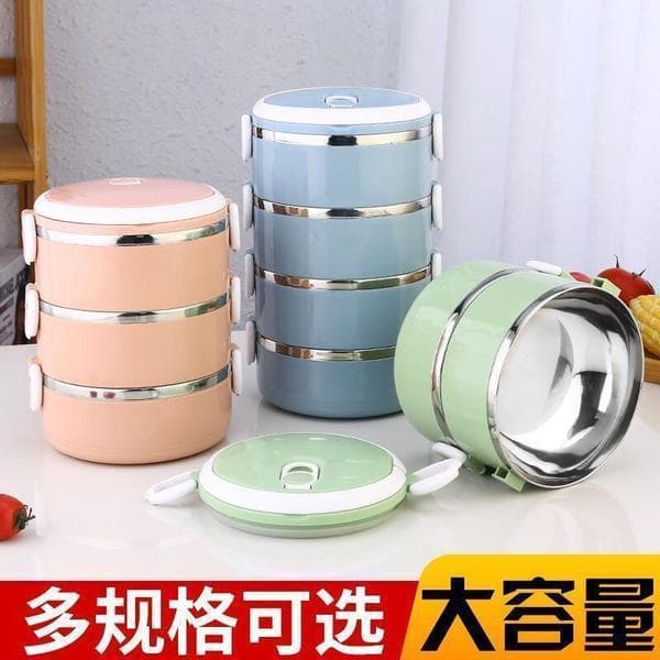Stainless Steel Lunch Box Portable Multi-Layer Insulated Lunch Container Large Capacity Bento Box for Office Workers Students Odor-Proof