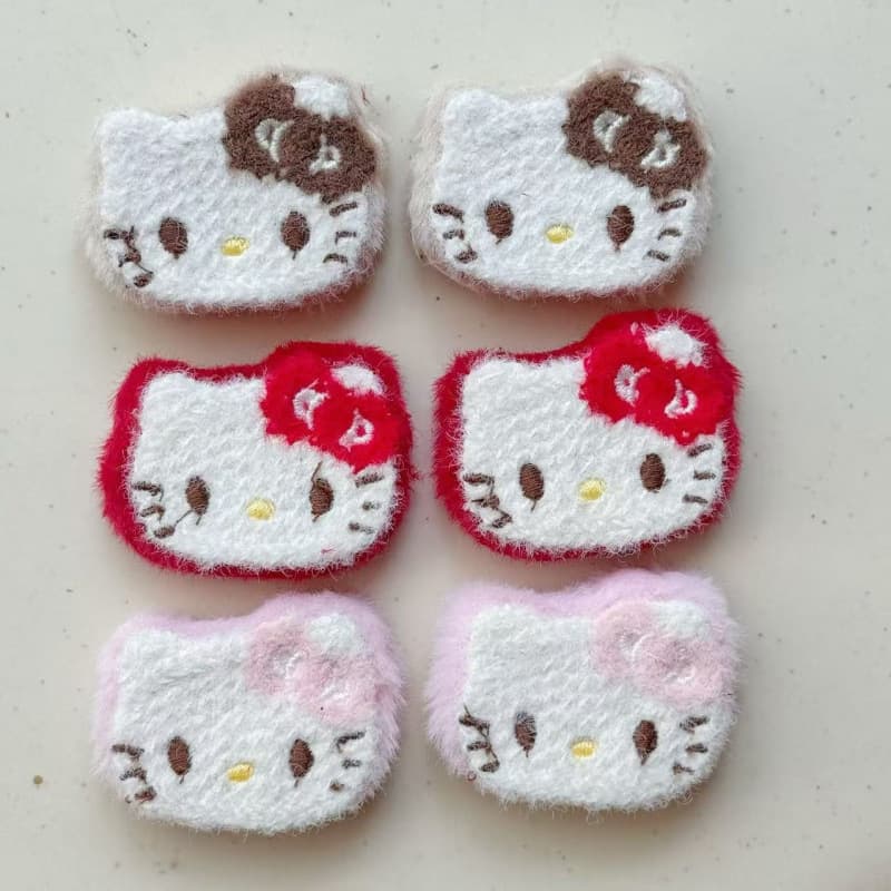 Small double-layer plush HT Cat pieces, DIY craft materials, clothing, shoes, socks, accessories, wholesale, headwear, phone cases.