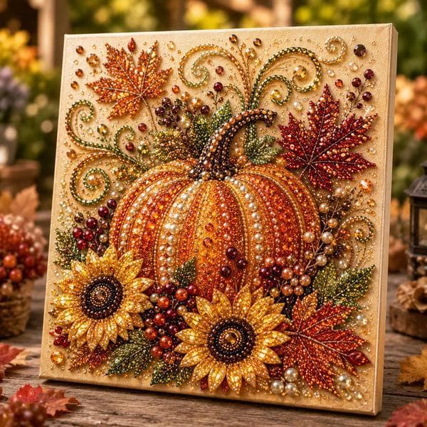 Autumn Harvest Pearl Painting DIY Kit Squirrel Fox Diamond Painting Handmade Home Decoration