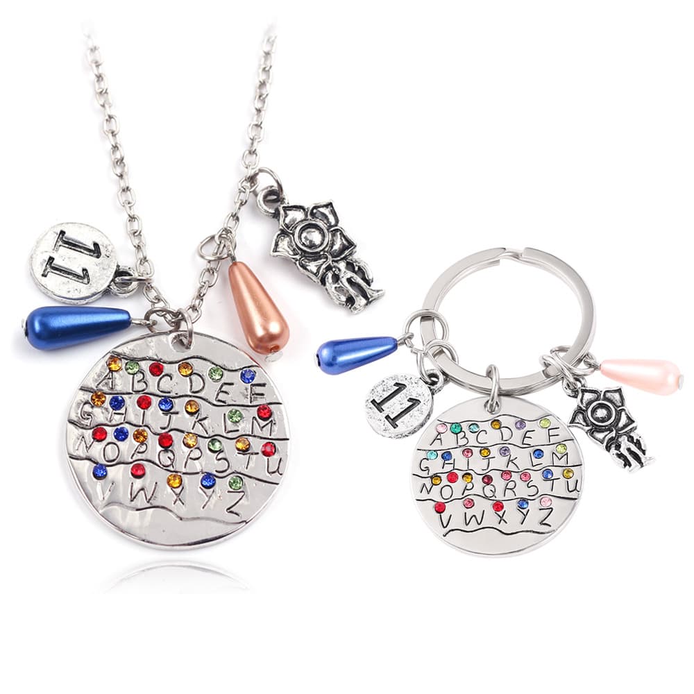 Cross-Border Hot Spot Alloy Pendants Keychains Jewelry Accessories Stranger Things Themed Charms Metal Material from China