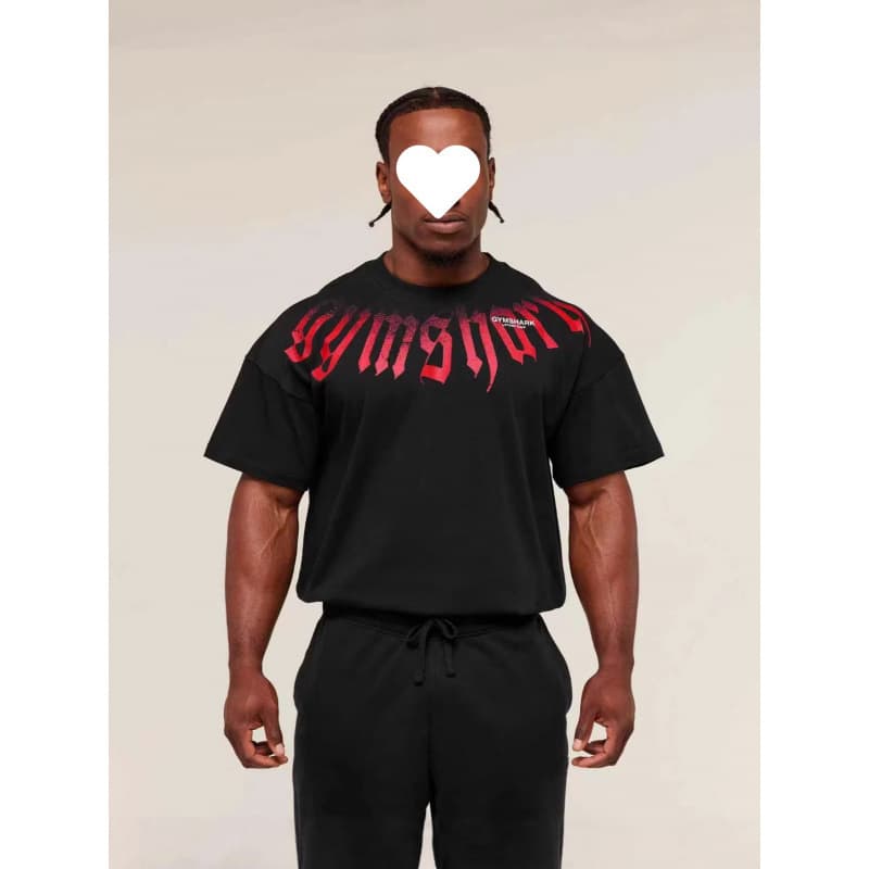 Gymshark Power T-Shirt - Loose Fit Stretch Cotton Tee for Men, Cross-Border Activewear