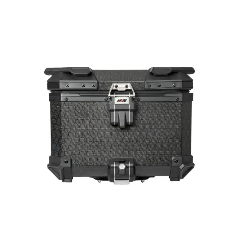 BM Lock 45L Aerospace-Grade 12K Carbon Fiber Tail Box, Aluminum Alloy Large Capacity Motorcycle Tail Box for Scooters and Electric Vehicles
