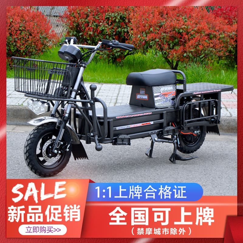 Heavy-Duty Electric Motorcycle 60V72V Battery Long-Range Delivery Cargo Freight Hauler Hercules Road King