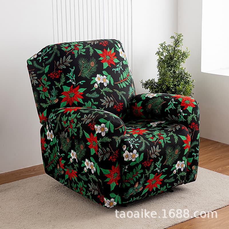 Cross-border Stretch Recliner Cover for Chivas Sofa, Single Seat Functional Sofa Cover, Four-Season Printed Rocking Chair Sofa Cover