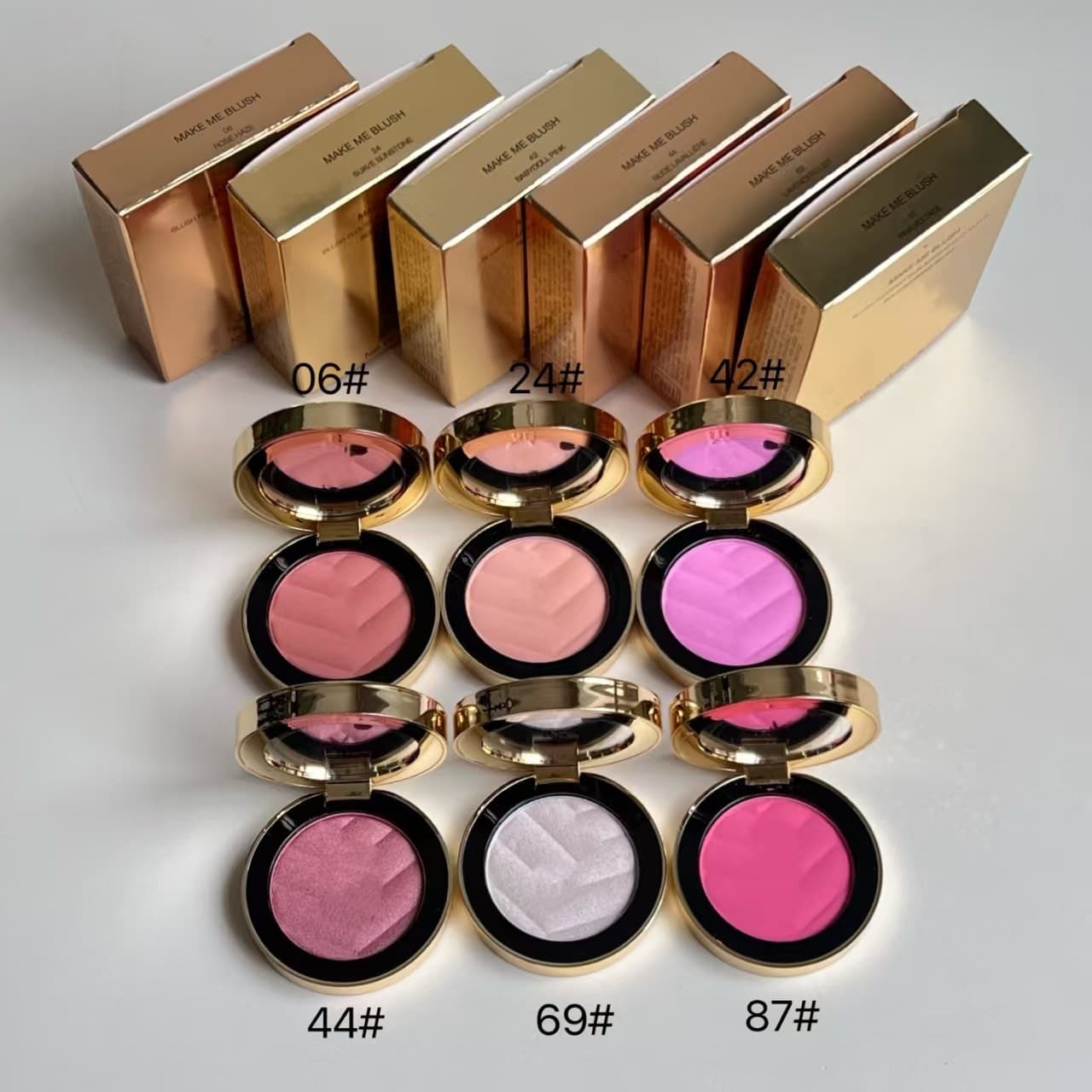 New Version Export Cross-border Makeup Saint Mystery Embossed Leather Single Blush Palette Beginner Contouring Eyeshadow 6g