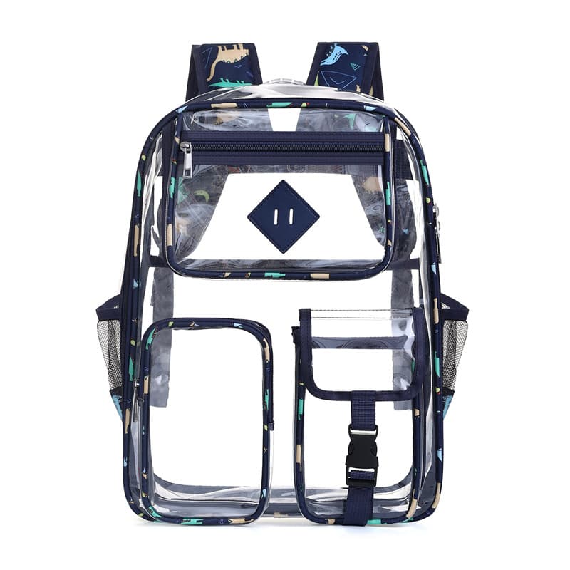 Amazon Cross-Border Transparent Backpack PVC Jelly Schoolbag Large Capacity Backpack for Primary and Secondary School Students