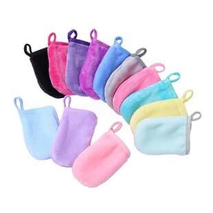Best-selling Flannel Face Wash Makeup Remover Gloves Amazon Water-Only Cleansing Finger Mitts Skin-friendly Soft Facial Makeup Remover Gloves