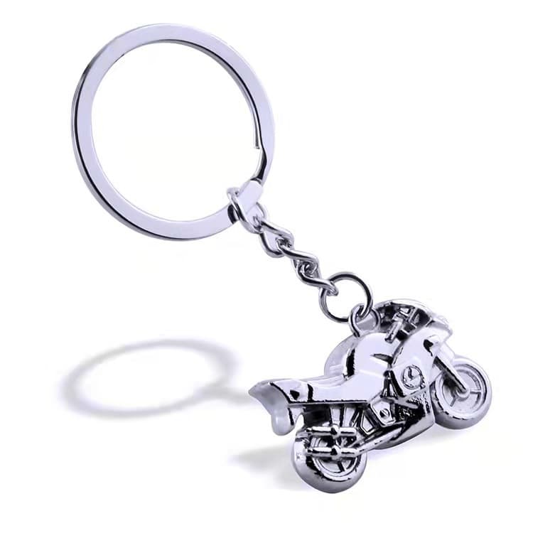 Manufacturer metal keychain simulation key motorcycle keychain promotional gifts small gifts laser LOGO dropshipping