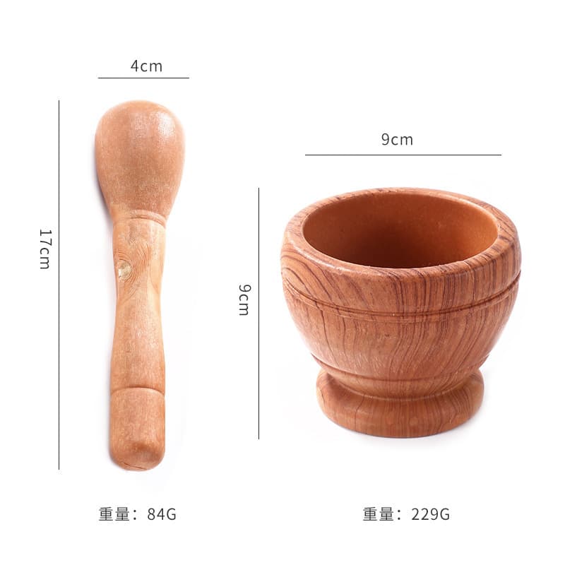 Wood grain and stone grain garlic press manufacturer wholesale kitchenware garlic mincer daily necessities medicine mortar and pestle grain grinder