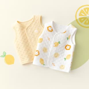 Baby Vest for Spring, Autumn, and Winter, Cotton-Padded Warm Vest, Newborn Cardigan, Pure Cotton, for Boys and Girls