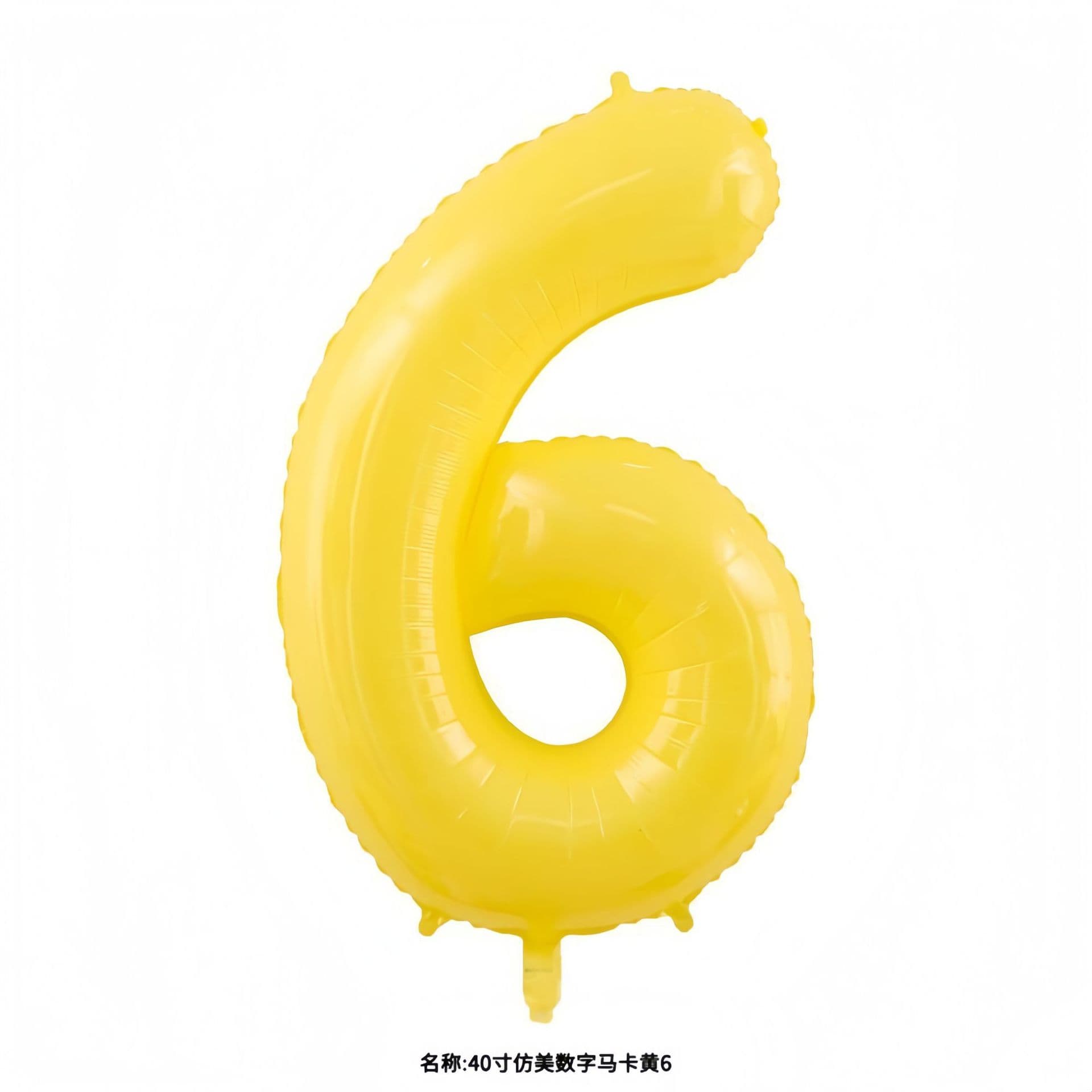 Ins Macaron Yellow Number Balloon Birthday Decoration for Boys and Girls Scene Decor Outdoor Grass Photo Prop
