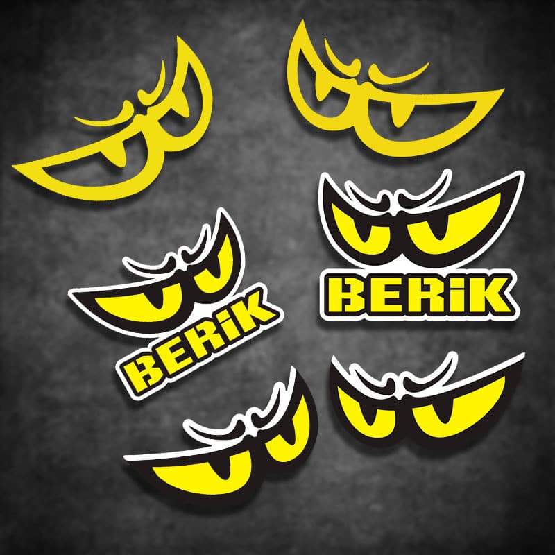 Italian BERIK big-eyed motorcycle stickers personalized modification trend reflective stickers decorative stickers scratch stickers