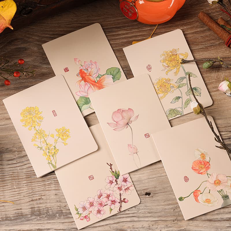 Ink-Wash Style Greeting Card, Creative Chinese Ancient Style Card, Retro Birthday Gift Handwritten Card