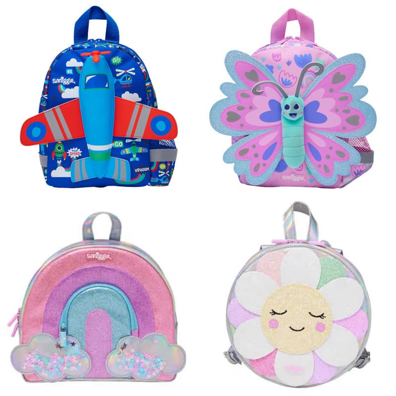 Australian Smiggle school bag, primary school student medium hat cartoon backpack, dinosaur shape children's backpack canvas