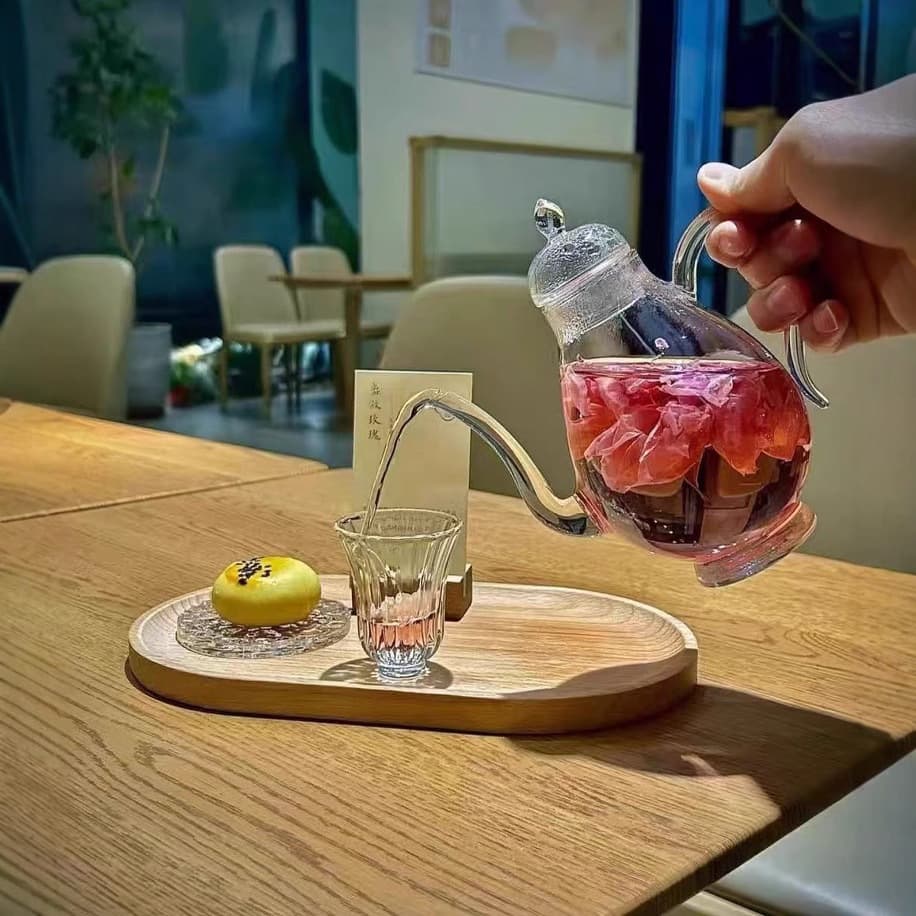 Large Capacity High Temperature Resistant Square Pine Style Kettle for Green Tea, Boiling Tea, White Tea, Longjing, Floral Tea, Fruit Tea, Tea Infuser, Wine Pot