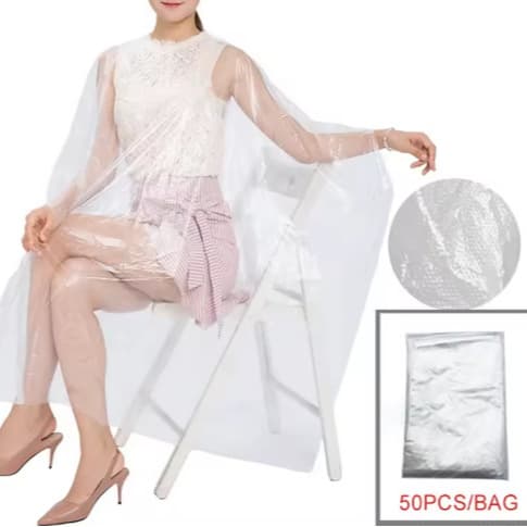 Disposable Thick Haircut Cape Cross-Border Hairdressing Cape Transparent Export Best-Selling