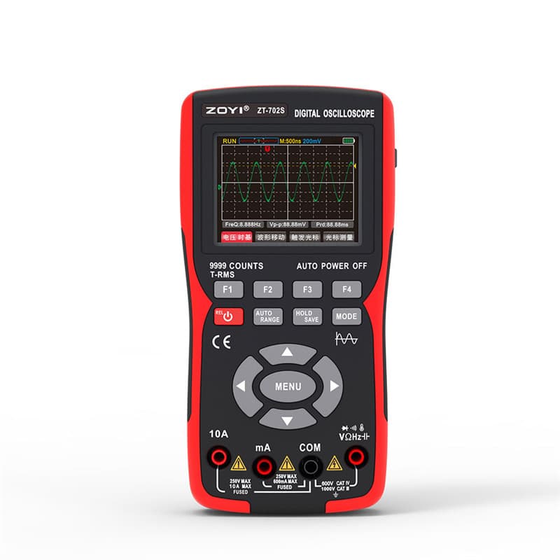 Zhongyi zoyi handheld small oscilloscope ZT-702S convenient mini oscilloscope multimeter for auto repair