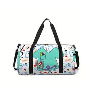 Cartoon Nurse Travel Bag, Gym Bag, Sports Duffel, Large Capacity Luggage, Factory Wholesale