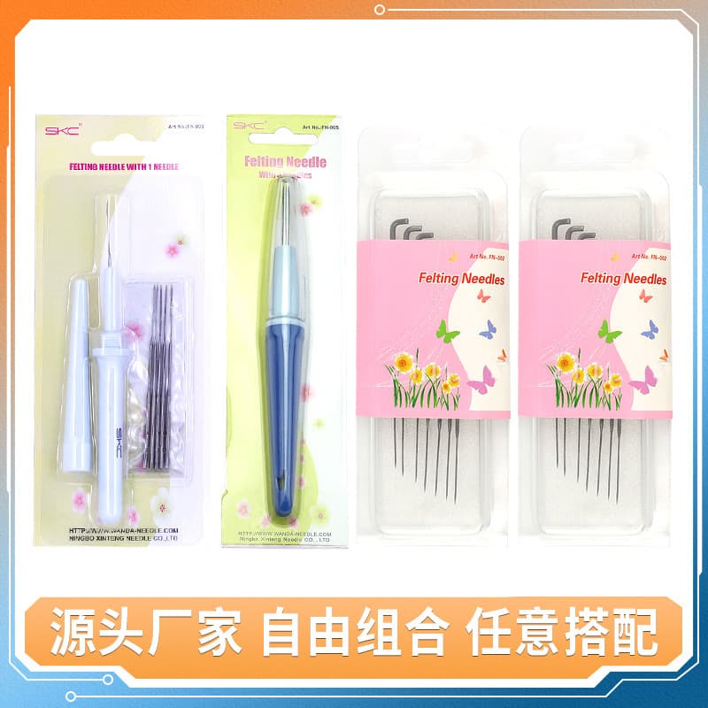 SKC Punch Needle Tool with Interchangeable Multi-Needle Heads, Wool Felting Punch Needle Kit, DIY Punch Pen