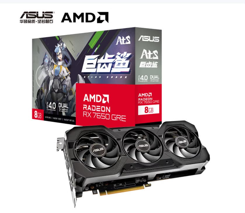 For ASUS ATS RX7650GRE O8G Desktop E-Sports Gaming Reinforced Backplate / Discrete Graphics Card